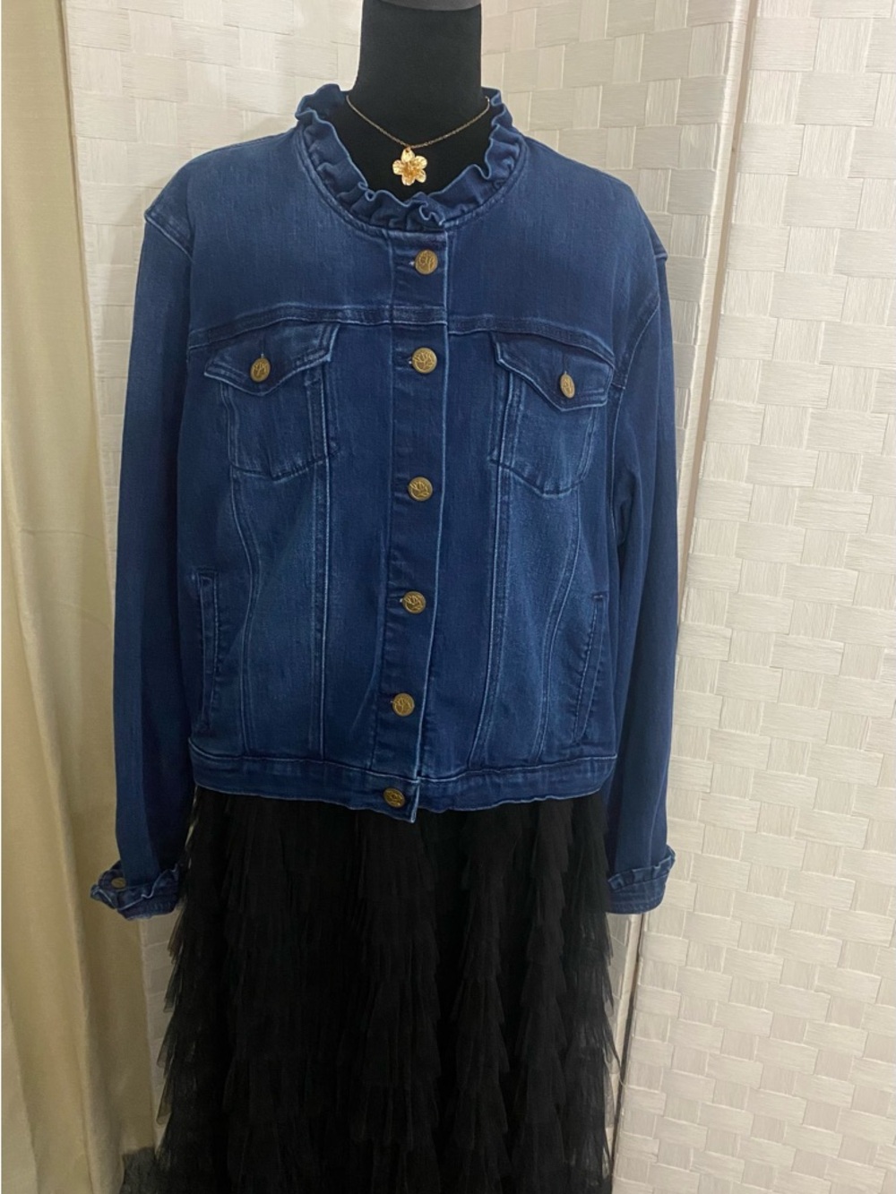 Draper James Navy Blue Jean Jacket